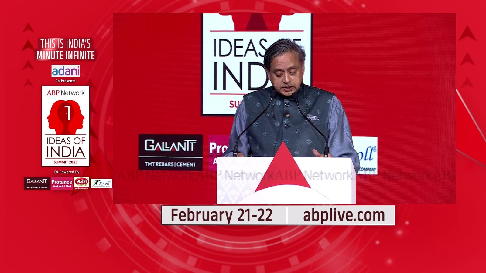 Ideas of India 2025: कांग्रेस सांसद शशि थरूर ने ग्रेट इंडियन माइग्रेशन पर बात की | ABP News