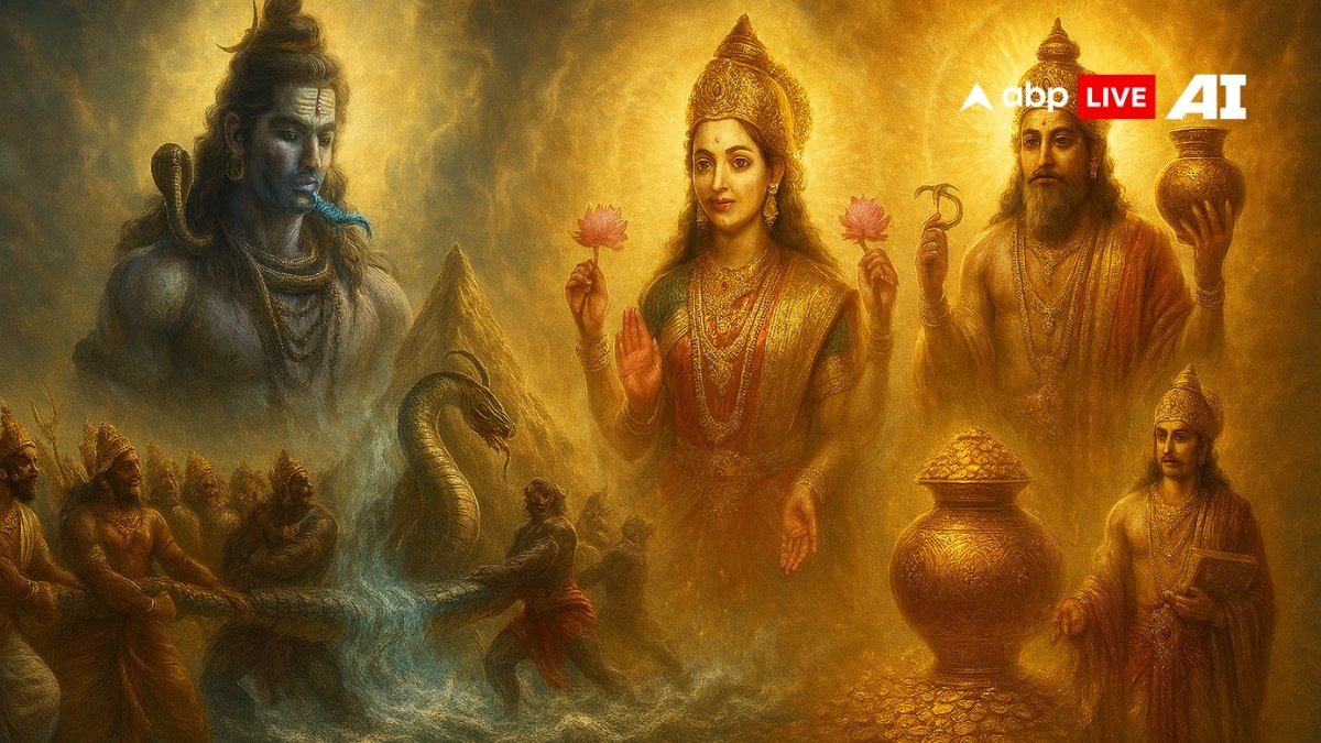 Dhanteras 2025: समुद्र मंथन का धनतेरस से क्या संबंध है? जानिए भगवान धन्वंतरि से जुड़ी रोचक कथा