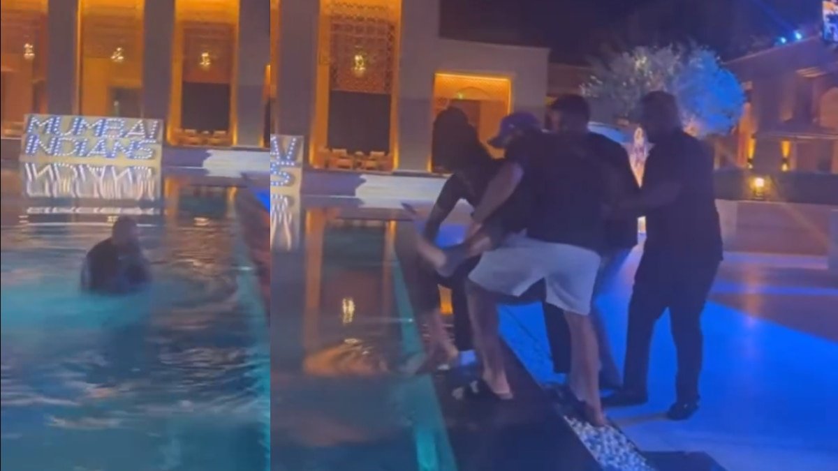 IPL 2025: रोहित, तिलक और सूर्यकुमार ने मिलकर किसे स्विमिंग पूल में फेंका? वीडियो हुआ वायरल
