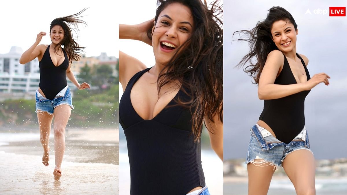 शॉर्ट्स के बटन ओपन कर ब्लैक मोनोकिनी में शहनाज गिल ने दिए पोज, लोग बोले- अब ये करने की क्या जरुरत