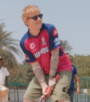 Ed Sheeran Plays Cricket With RR Stars, Pays Tribute To Shane Warne