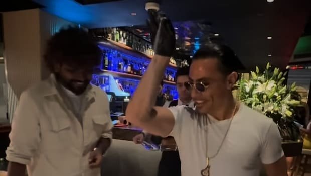 Vignesh Shivan Visits Chef Salt Baes Restaurant, Tries His Viral Steak Salting Style