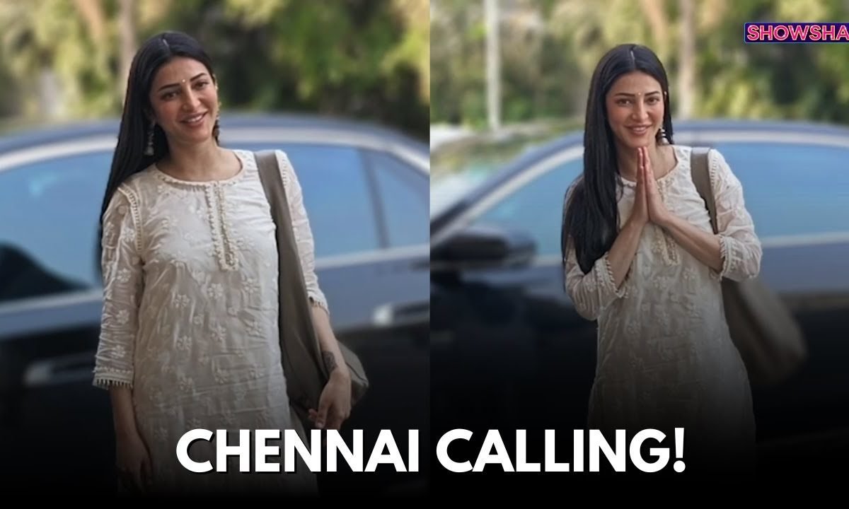 Shruti Haasan Leaves For Coolie 2 Shoot, Serves Ethic Goals In A Pretty Beige Suitb| WATCH