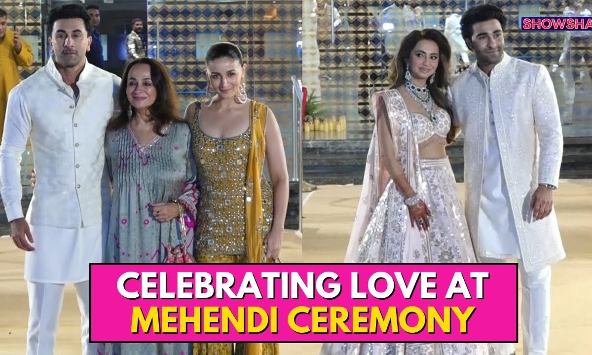 Alia Bhatt Shines In Yellow, Ranbir Looks Dapper In White At Aadar-Alekha’s Mehendi Ceremony | WATCH