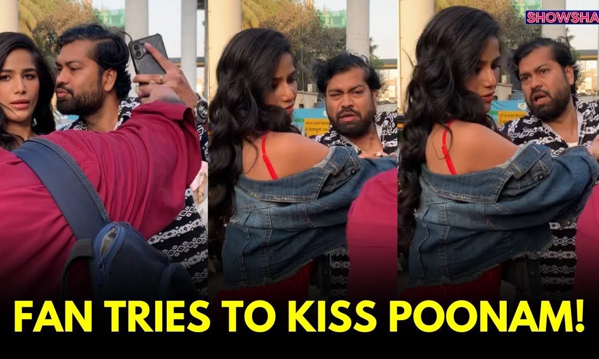 Poonam Pandey Gets Shocked As Man Tries To Kiss Her While Taking Selfie | WATCH Viral Video Here