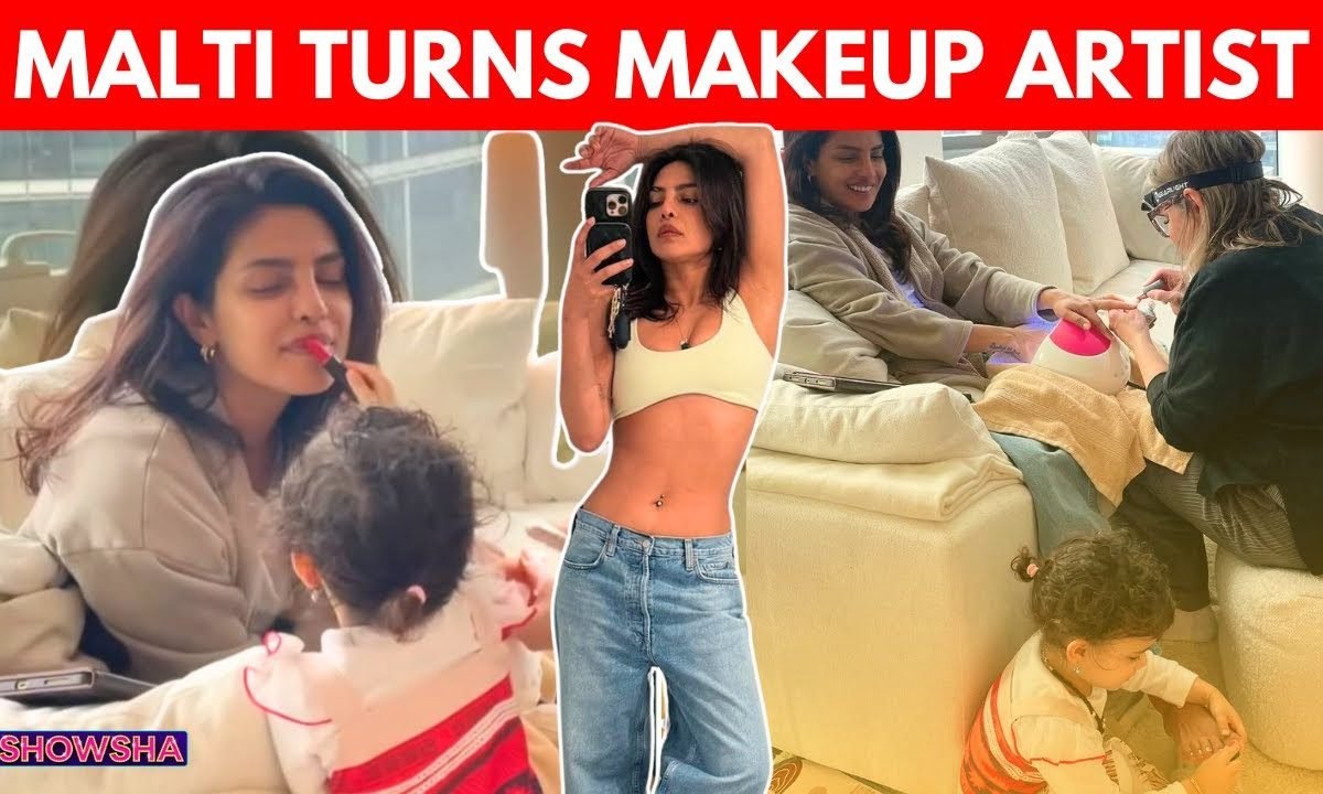 Priyanka Chopra Lets Daughter Malti Paint Her Nails, Apply Lipstick On Her | Inside Their NYC Trip