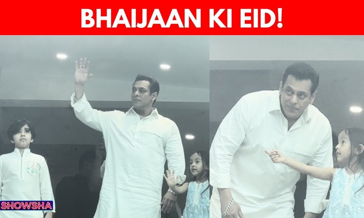 Salman Khan Looks Dapper In White Pathani Suit As He Greets Fans On The Occasion Of Eid | WATCH
