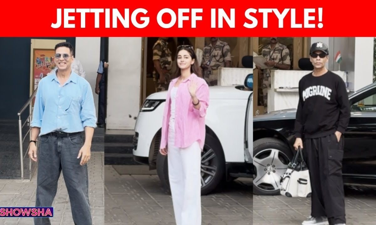 Akshay Kumar, Ananya Panday, Karan Johar Jet Off For The Trailer Launch Of Kesari Chapter 2