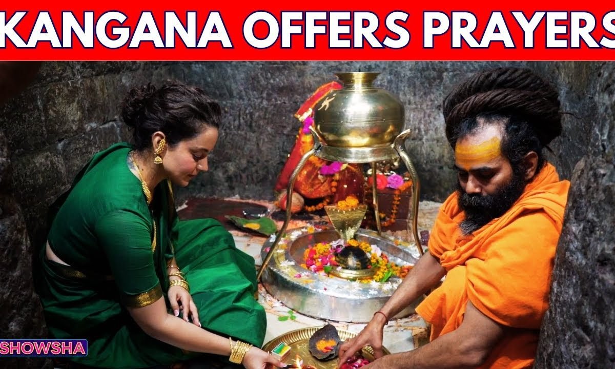 Kangana Ranaut Seeks Blessings At Baba Bhootnath Temple Before Her Mandi Tour