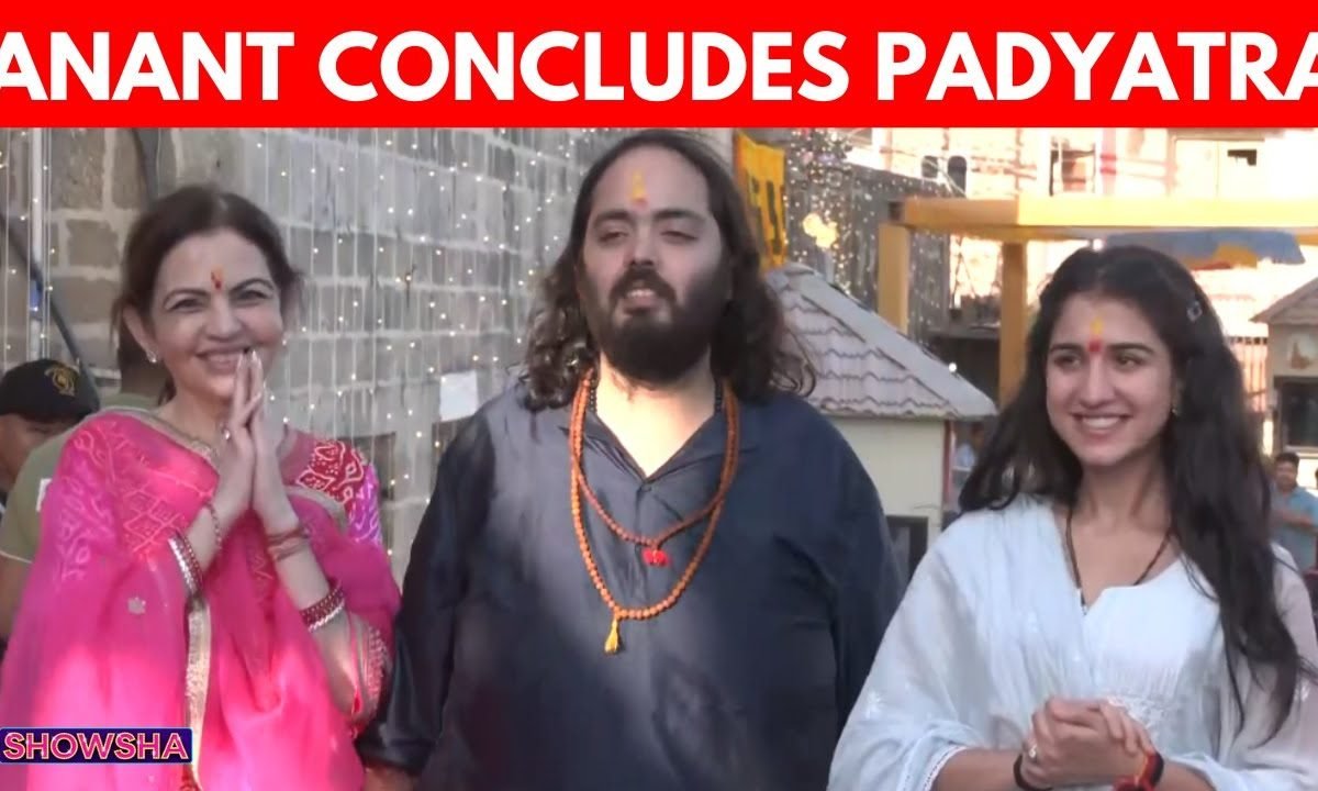 Anant Ambani Completes 170 Km Padyatra To Dwarkadhish; Nita Ambani & Radhika Merchant Join Later
