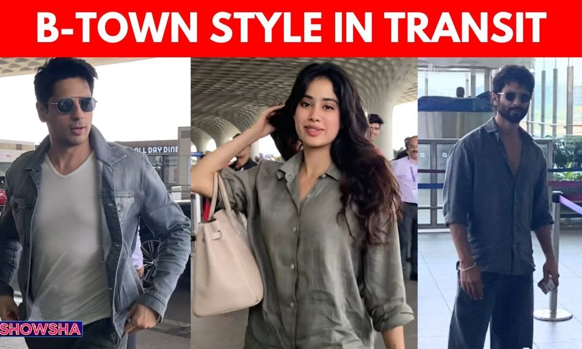 Janhvi Kapoor, Sidharth Malhotra & Shahid Kapoor Keep It Cool In Casual Airport Fits | WATCH