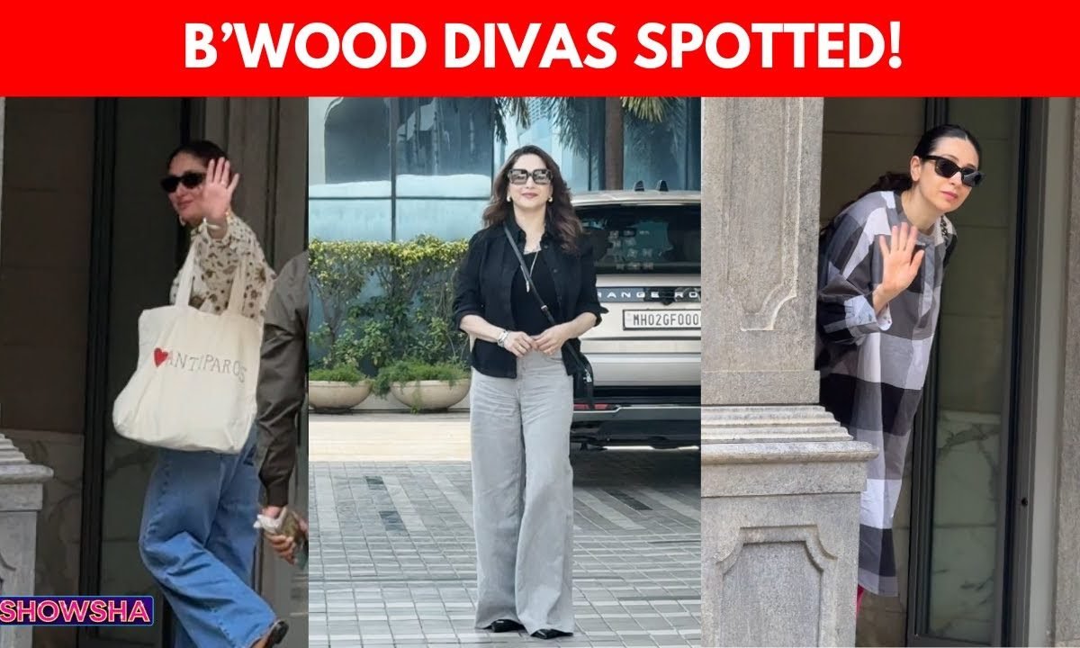 Madhuri Dixit Visits Nadiadwala Office, Kareena & Karishma At Randhir Kapoor’s Bandra Home