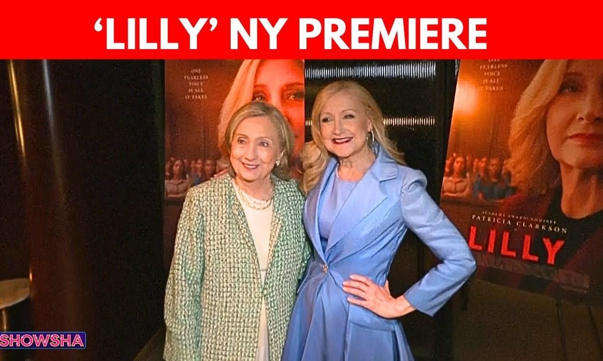 Hillary Clinton Steps Out For NYC Screening Of ‘Lilly’ With Patricia Clarkson, Thomas Sadoski; N18G