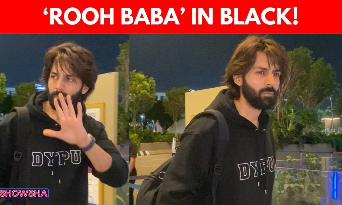 Kartik Aaryan Looks Breezy Cool As He Flies Out Of Mumbai Wearing A Black Hoodie I WATCH