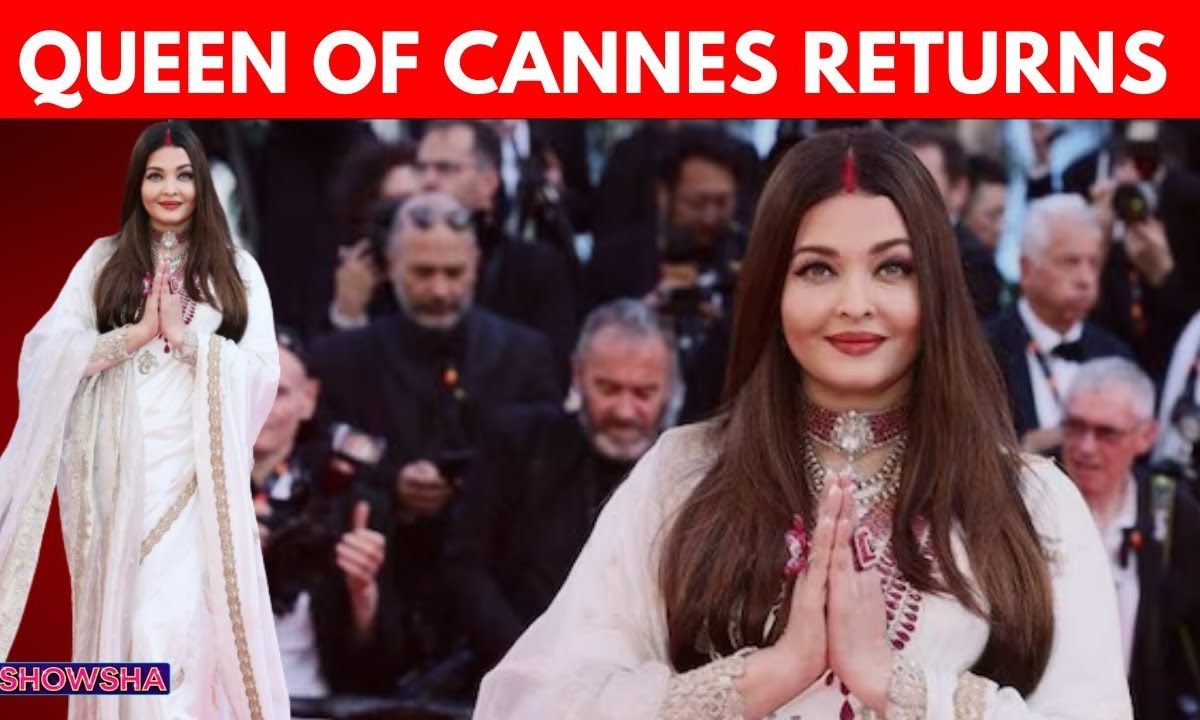 Aishwarya Rai Stuns The World With Her Cannes 2025 Comesupport In An Ivory Saree & Sindoor | WATCH