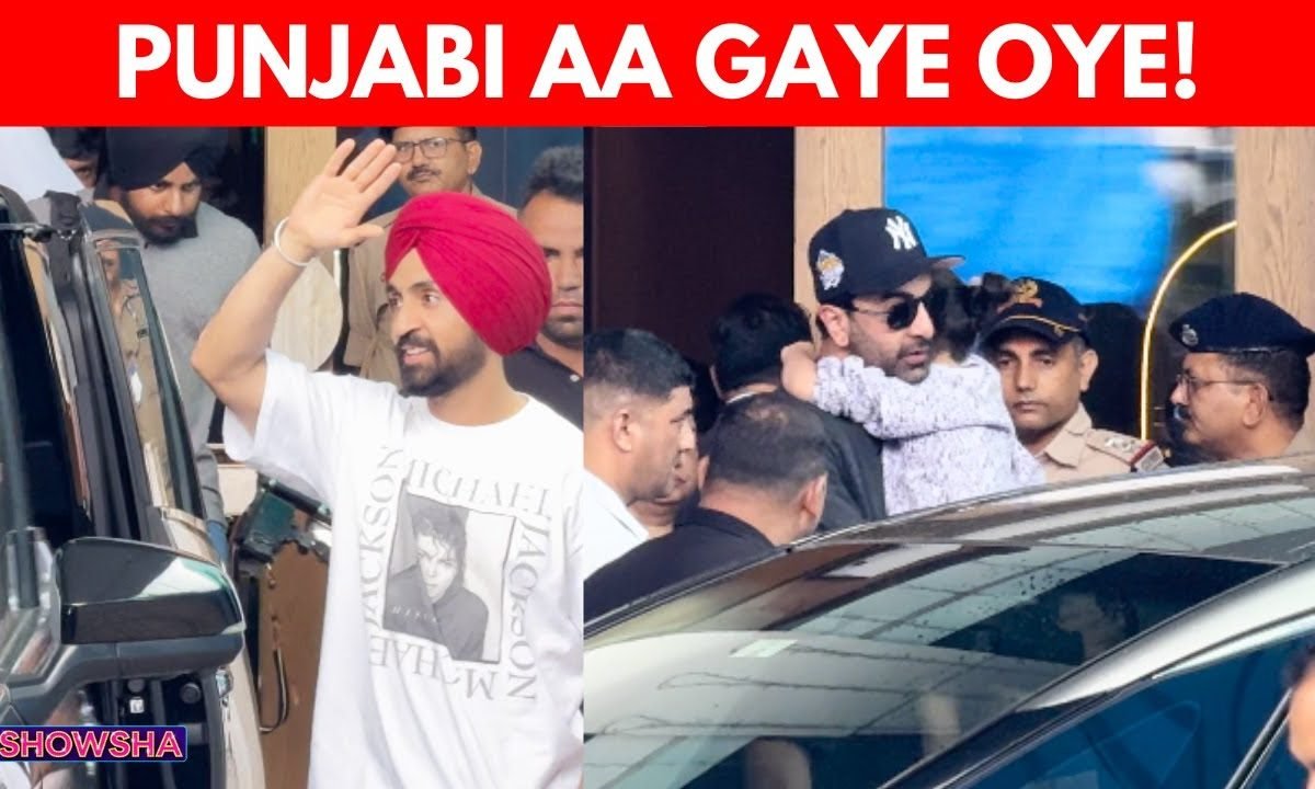 Diljit Dosanjh & Ranbir Kapoor Spotted At A Private Airport I WATCH