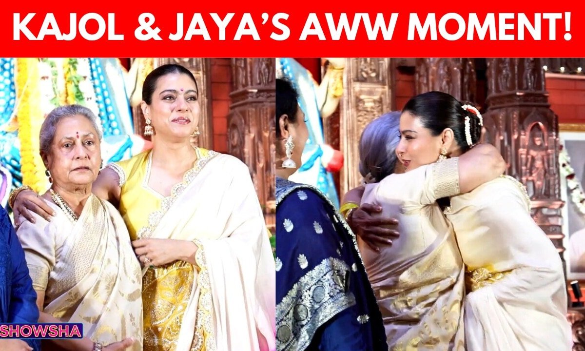 Kajol Gives Her Mother-In-Law Jaya Bachchan A Tight Hug As They Celebrate Durga Puja Together