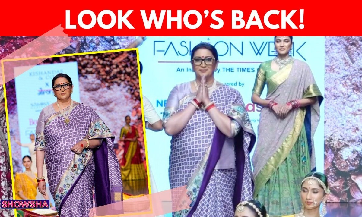 Smriti Irani Walks The Ramp After 26 Years, Turns Showstopper For Gaurang Shah | WATCH