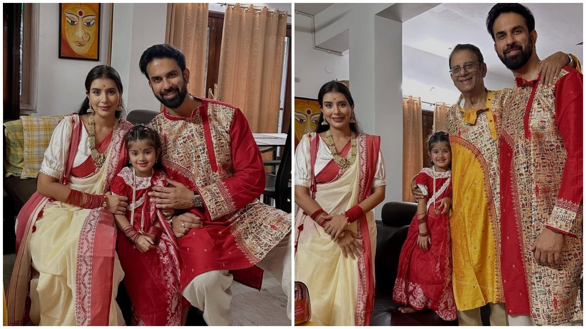 बेटी और एक्स पति राजीव सेन संग दुर्गा पूजा में शामिल हुईं चारू असोपा, फैंस बोले- अब अलग मत होना