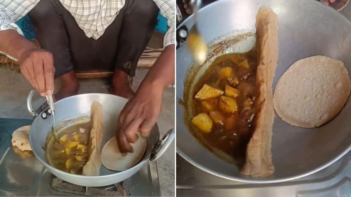 Indian Man Cooks Roti And Sabzi In Same Kadhai, Viral Video Clocks 122 Million Views