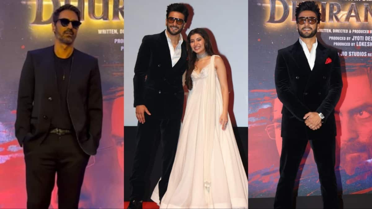 Dhurandhar Trailer Launch: सूट-बूट में रणवीर का दिखा किलर लुक, सारा अर्जुन ने व्हाइट सूट में बिखेरा जलवा, देखें बाकी स्टार्स का लुक