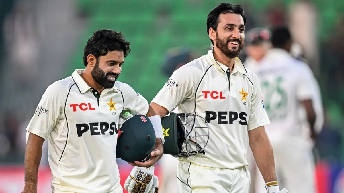 बाबर फ्लॉप, लाहौर टेस्ट में पहले दिन मोहम्मद रिजवान और सलमान आगा चमके, पाकिस्तान ने दक्षिण अफ्रीका को रुलाया