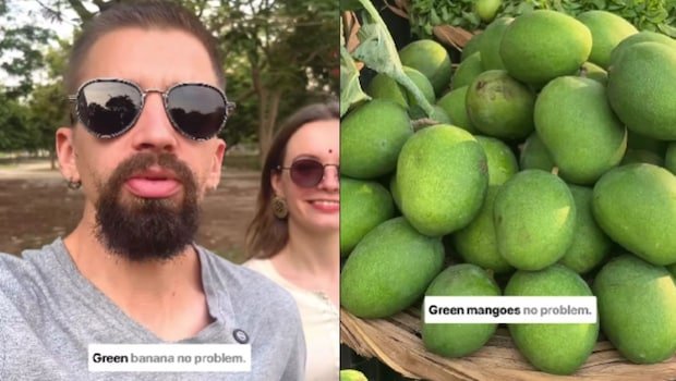 Foreign Couple React To Indias Love For Unripe Fruits, Video Goes Viral