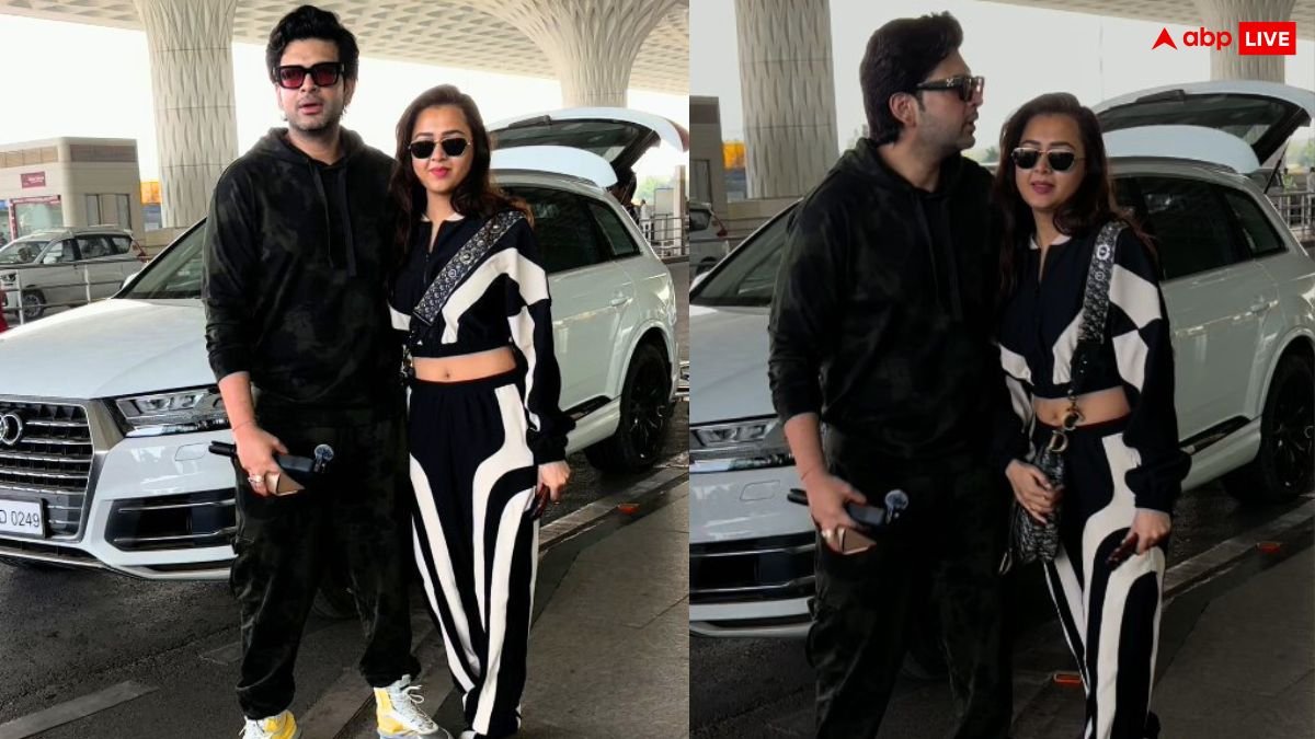 बॉयफ्रेंड करण कुंद्रा संग एयरपोर्ट पर स्पॉट हुईं तेजस्वी प्रकाश, बाहों में बाहें डालकर दिए पोज