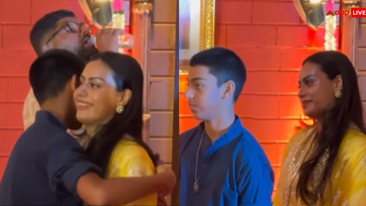 दुर्गा पूजा में सूट पहने संस्कारी दिखीं काजोल-अजय की बेटी निसा, वायरल हो रहा क्यूट लुक