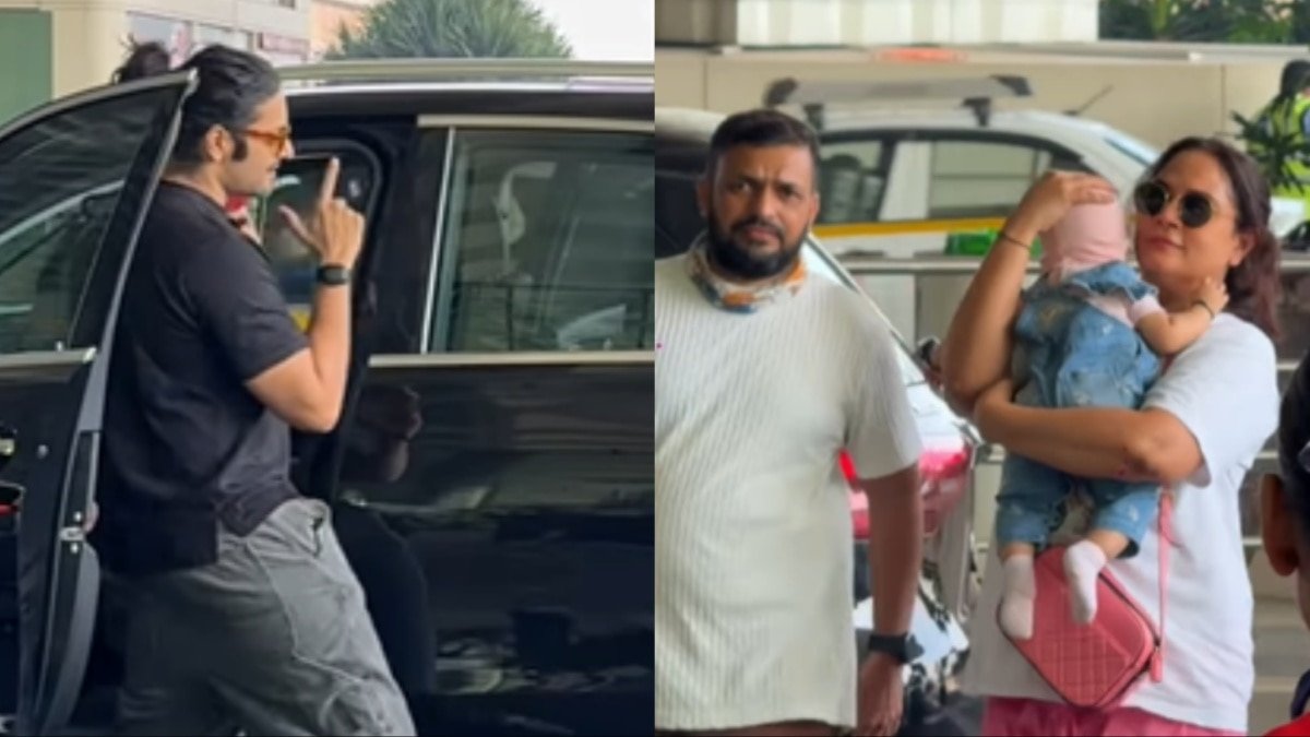 Watch: एयरपोर्ट पर डैड ड्यूटी निभाते दिखे ‘गुड्डू भैया’, गनमैन बनकर लिटिल प्रिंसेस को कैमरा किया प्रोटेक्ट