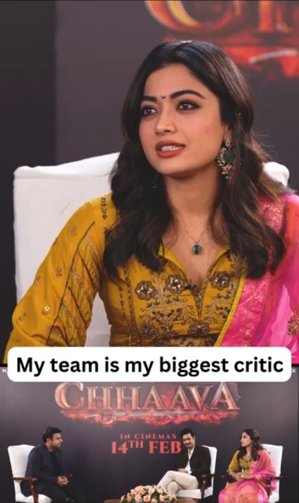 Rashmika Mandanna ने अपने सबसे बड़े critics के बारे में बात की.