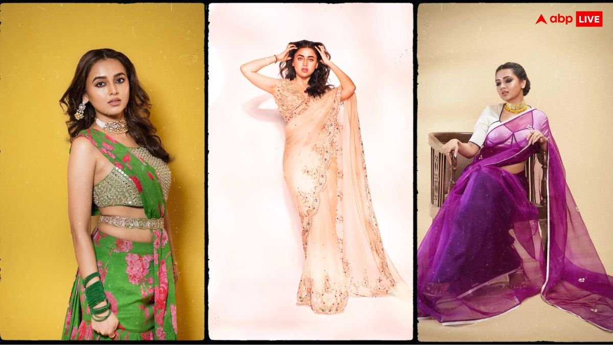 Tejasswi Prakash की तरह स्टाइल करें ब्लाउज, साड़ी में भी बन जाएंगी हर पार्टी की जान