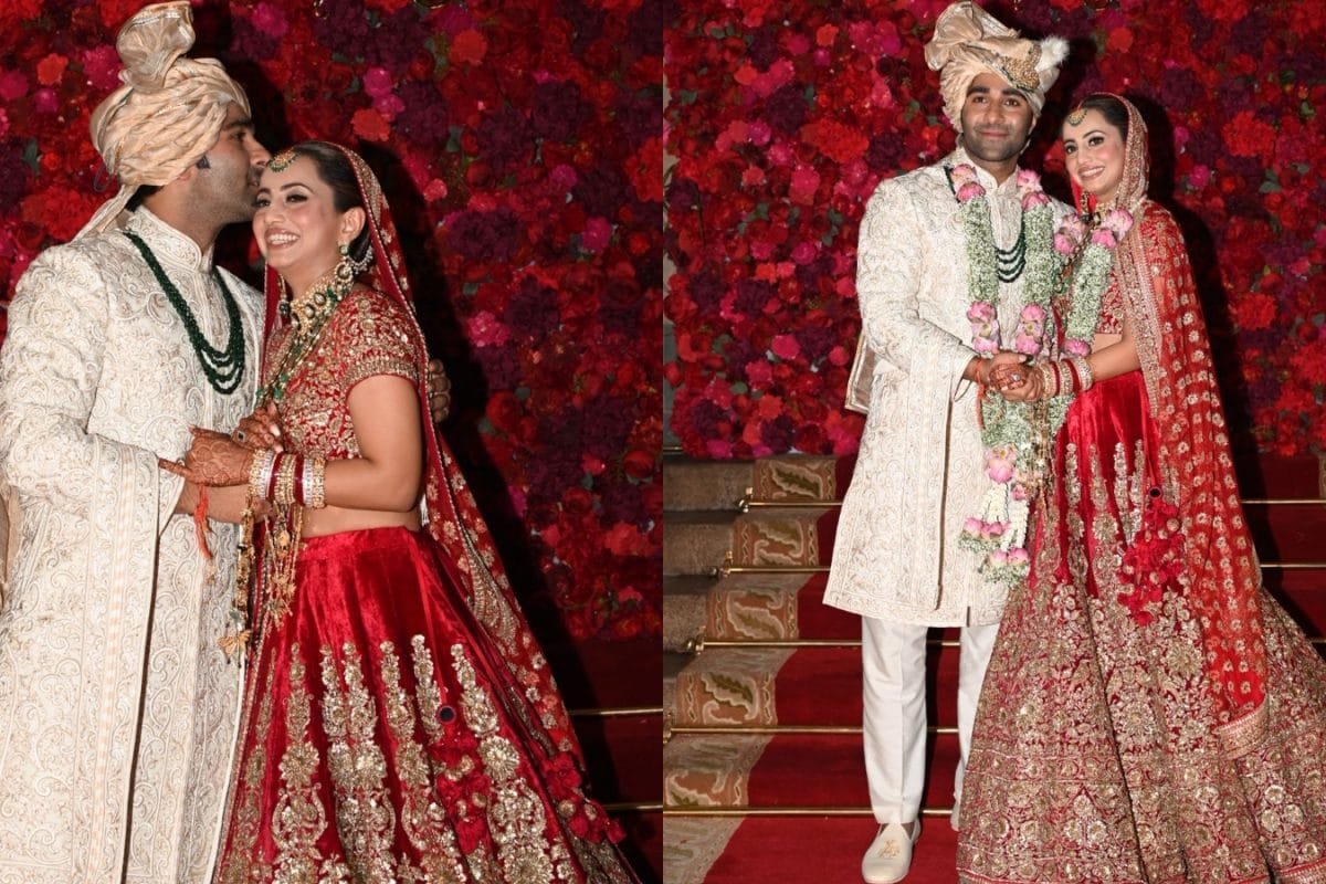 Aadar Jain, Alekha Advani Are Now Married; Groom Kisses Bride In First Public Appearance | Watch