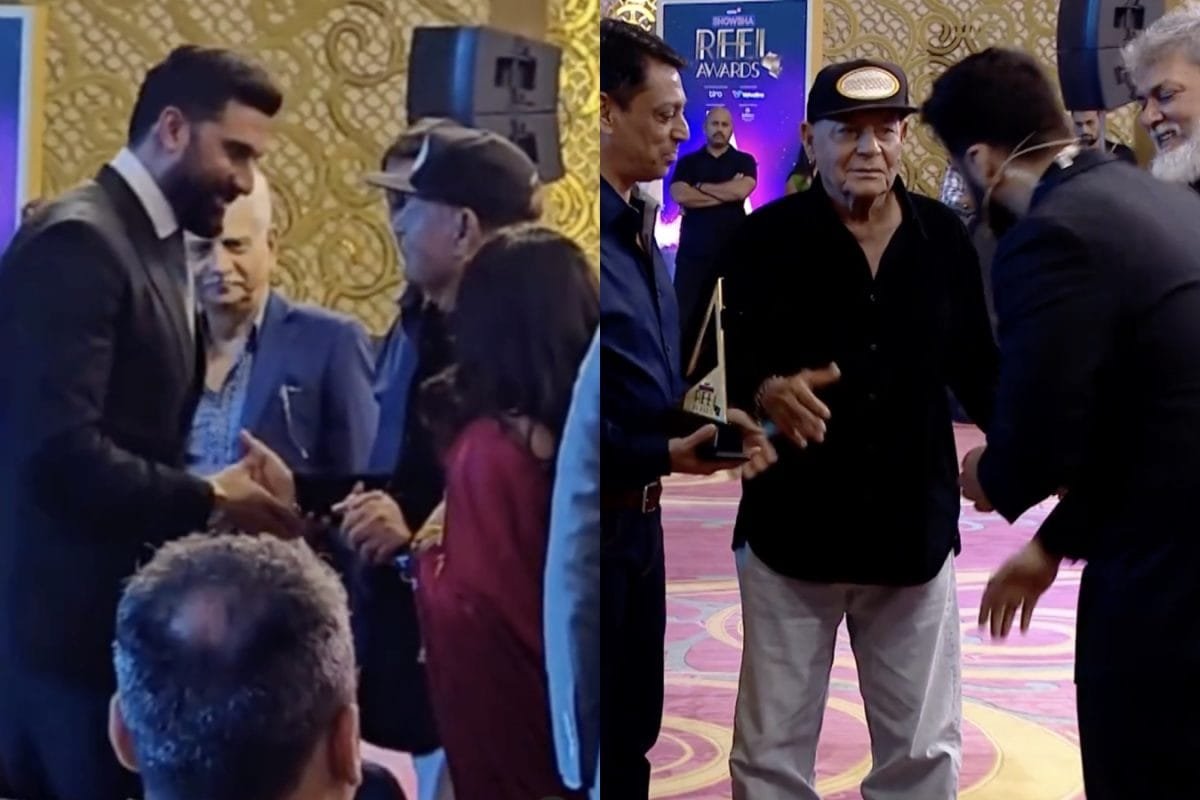 Arjun Kapoor Touches Salim Khans Feet, Abhishek Bachchan Hugs Him At Showsha Reel Awards | Watch