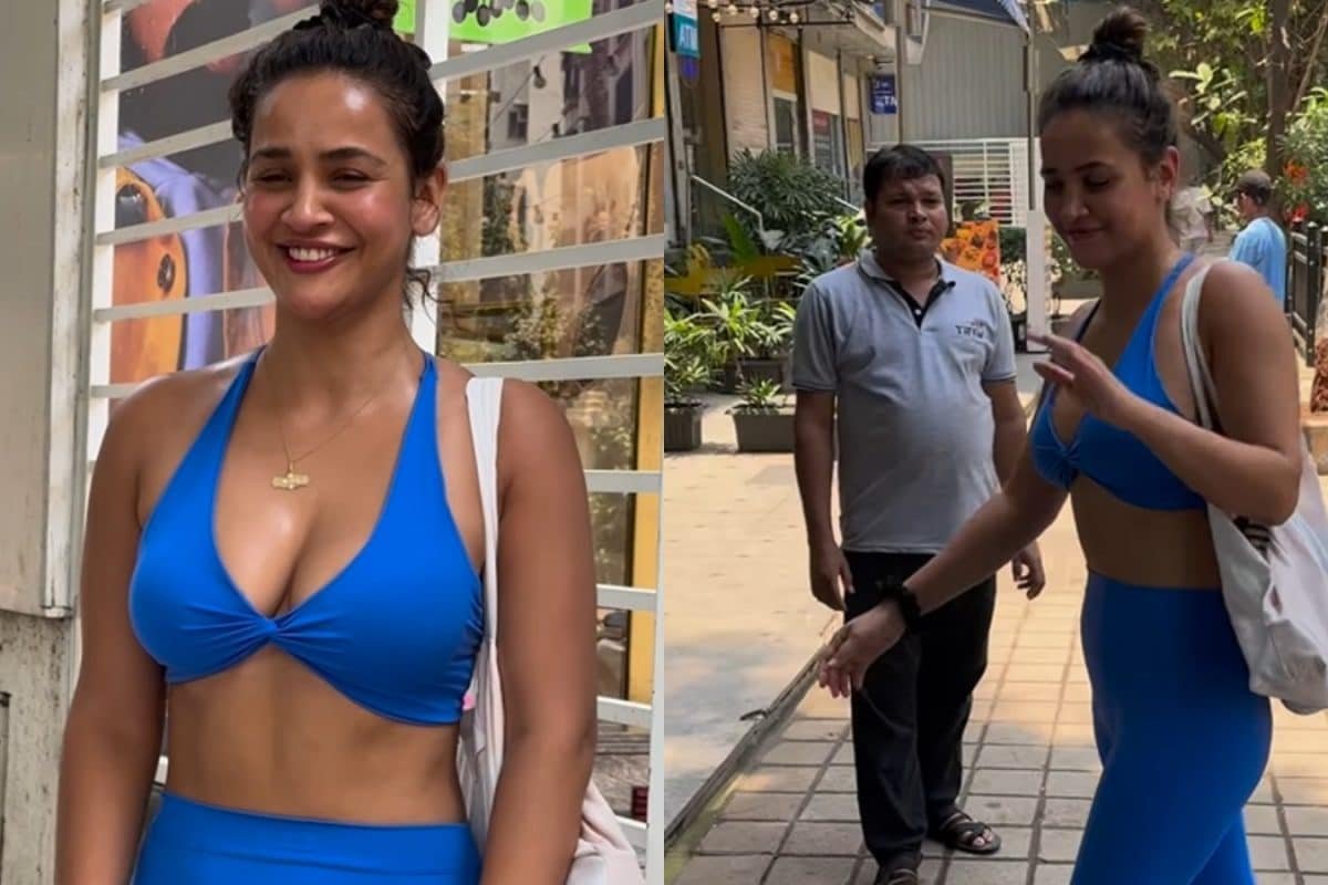 Aisha Sharma Flaunts Her Toned Physique In Blue Athleisure, Gets Papped Post Workout | Watch