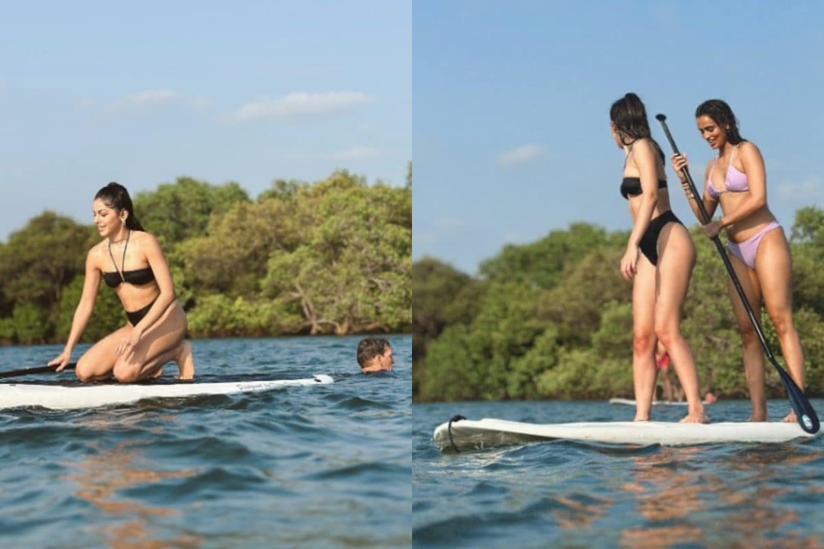 Alaya F Flaunts Her Toned Figure In Black Bikini, Chills With Friends In New Photos