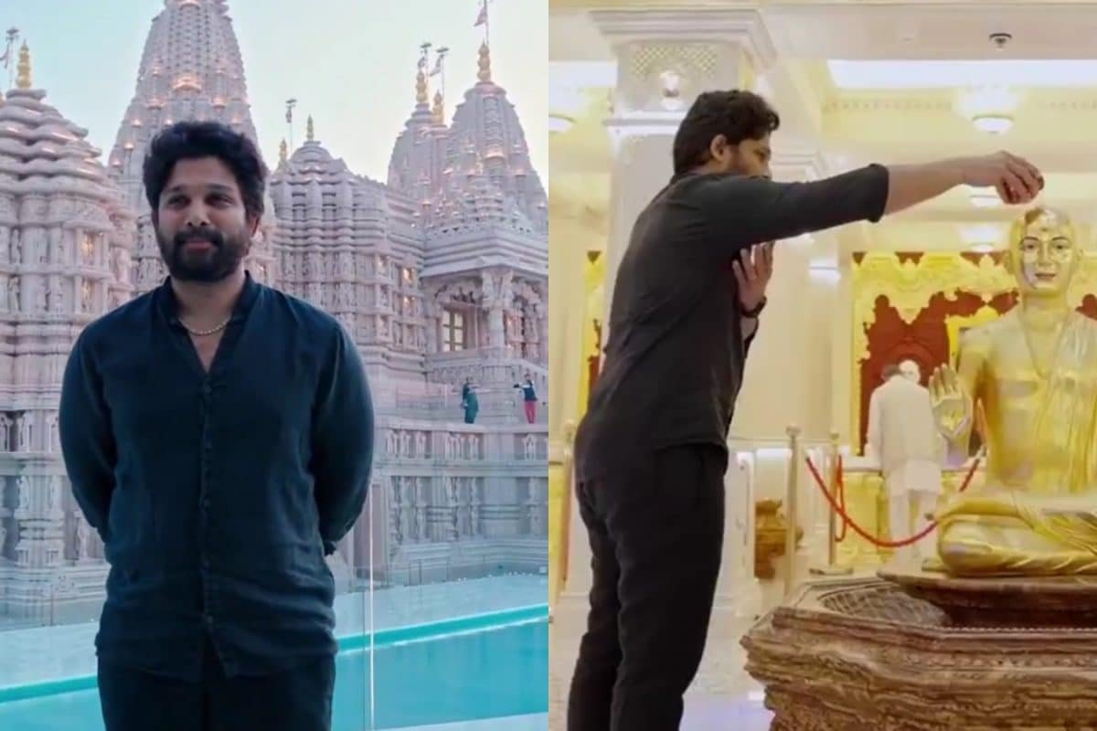 Allu Arjun Offers Prayers At BAPS Hindu Mandir In Abu Dhabi, Fans React To Viral Video | WATCH