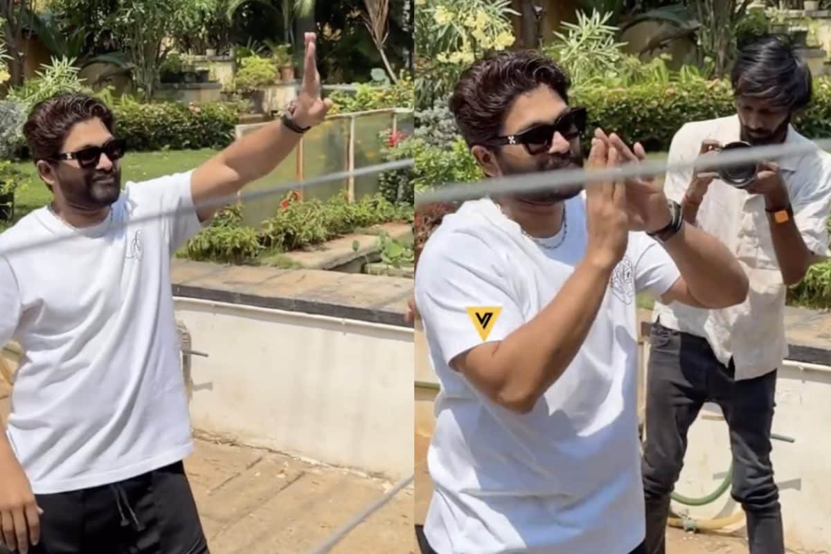 Allu Arjun Greets Fans With Folded Hands On Birthday; Huge Crowd Gathers Outside His House | Watch