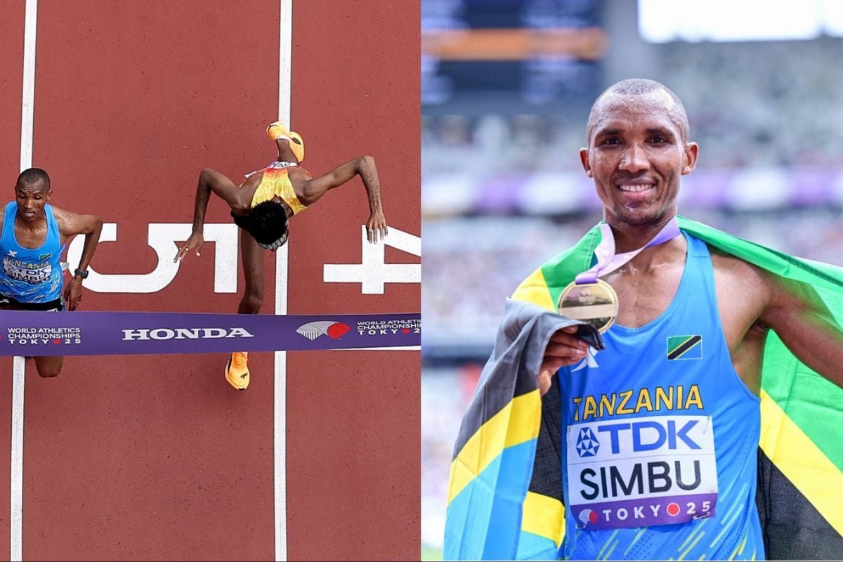 A Historic Photo Finish! Marathon Runner Simbu Wins Tanzanias First-Ever Gold Medal: WATCH