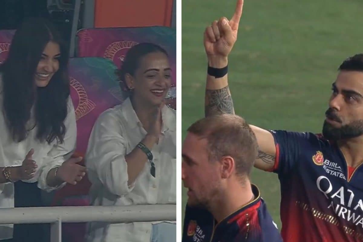 Anushka Cheers As Virat Shows ‘One More Win’ Gesture After RCB Reaches IPL 2025 Final | Watch