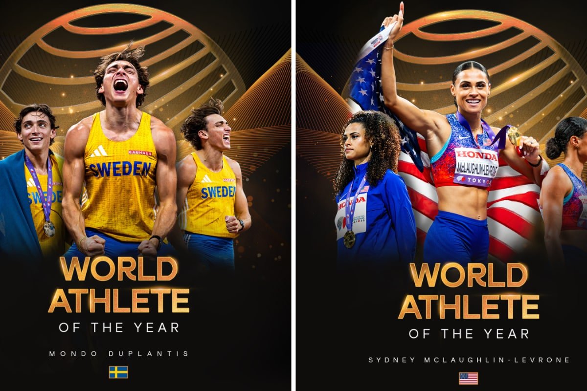 Armand Duplantis & Sydney McLaughlin-Levrone Crowned Athletes Of The Year By World Athletics