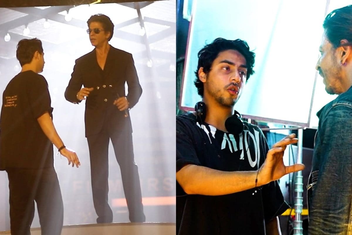 Serious Aryan Khan Instructs Dad SRK In BTS Pics From The Ba***ds Of Bollywood