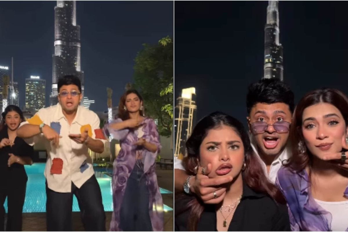 Bigg Boss 19s Awez Darbar Recreates Chai Bana Meme Track With Nagma, Anam Darbar In Dubai