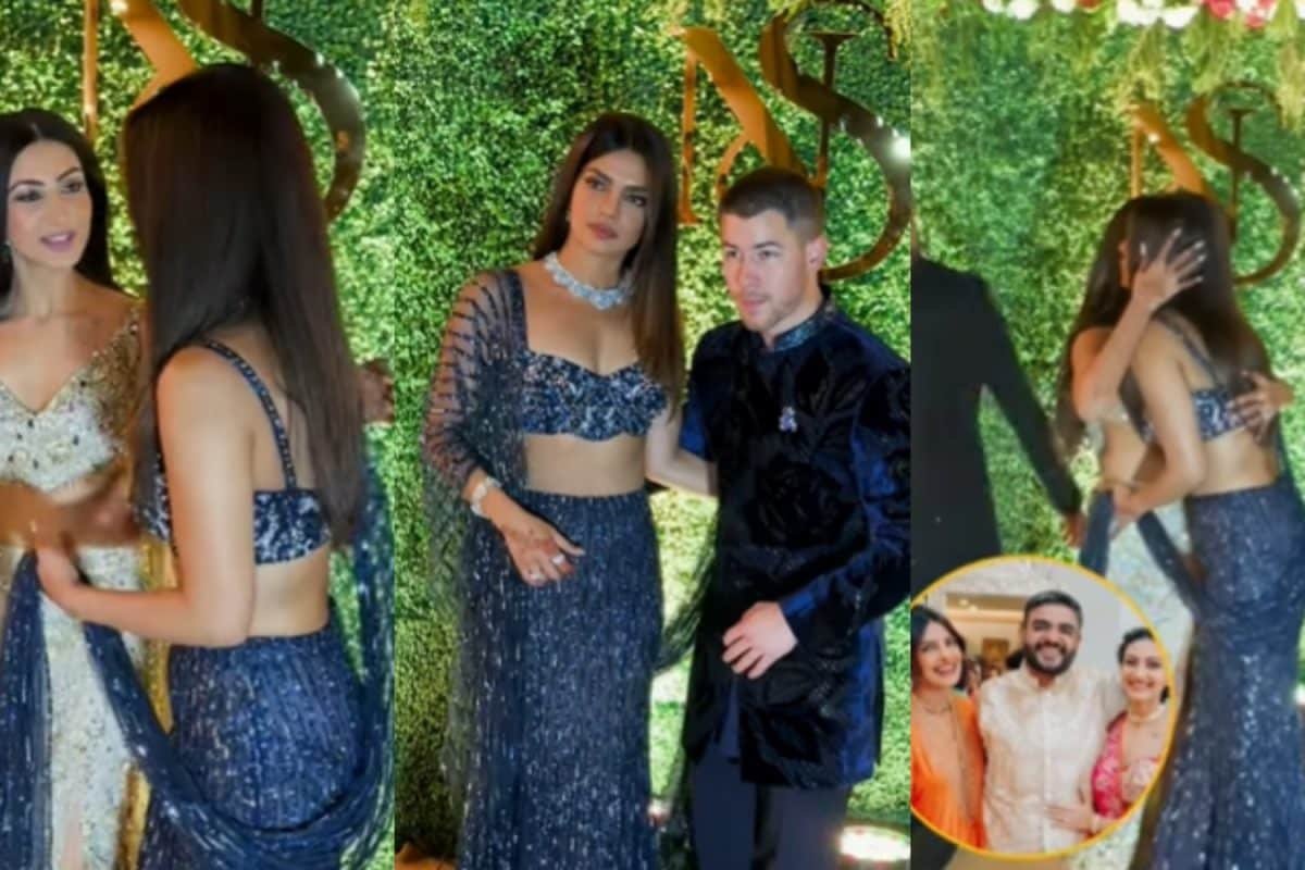 Priyanka Chopra Cutely Hugs Her Bhabhi At Brother Siddharths Sangeet, Twins In Blue With Nick Jonas