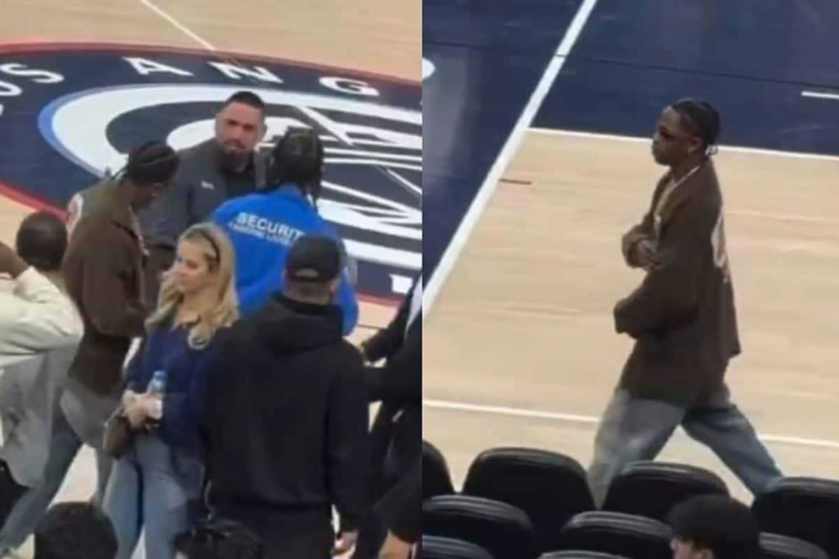 Travis Scott Manhandled By Security Who Mistook Him For A Trespasser At Lakers-Clippers Game