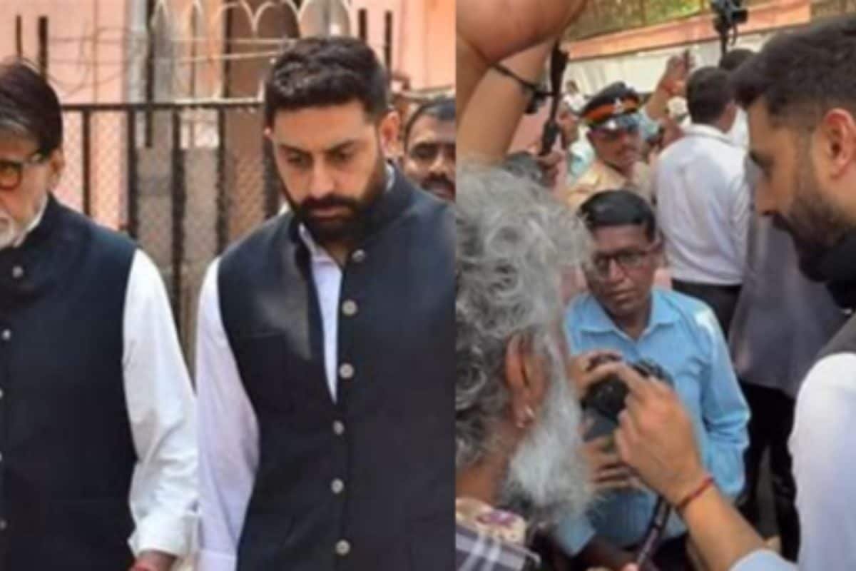 Abhishek Bachchan Gets Angry At Paps At Manoj Kumars Funeral | Watch