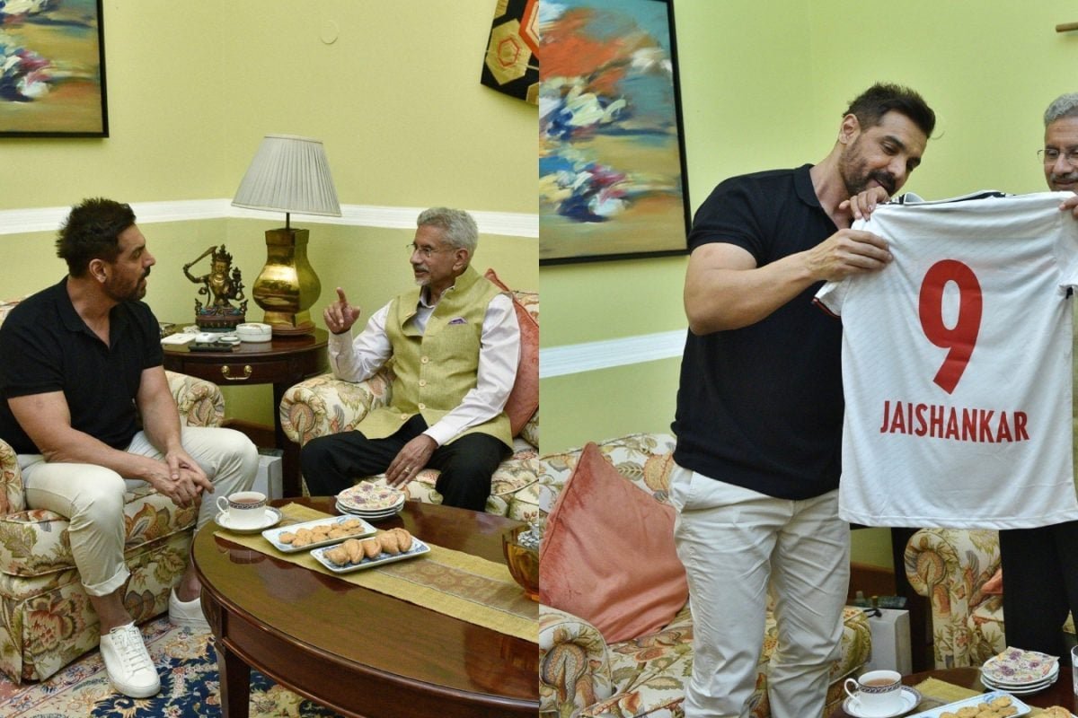 John Abraham Visits External Affairs Minister Dr S Jaishankar In Delhi, Discuss Diplomacy And Football