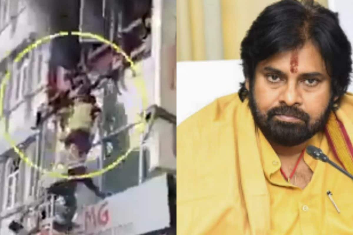 Shocking Fire Footage From Pawan Kalyan’s Son Marks School Shows Firefighters Evacuating Students