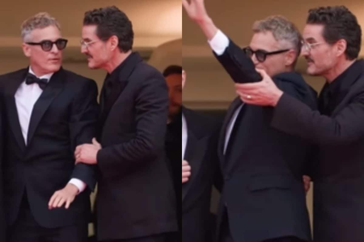 Pedro Pascal Stops Joaquin Phoenix From Waving To Fans At Cannes, Fans Are Confused