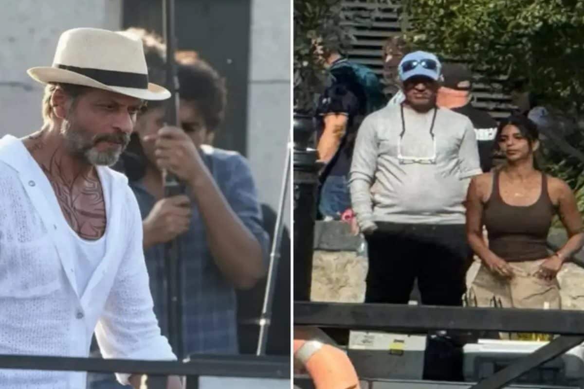 King BTS Pics LEAKED! Shah Rukh Khan Channels Jawan Vibes, Suhana Khan Looks Chic